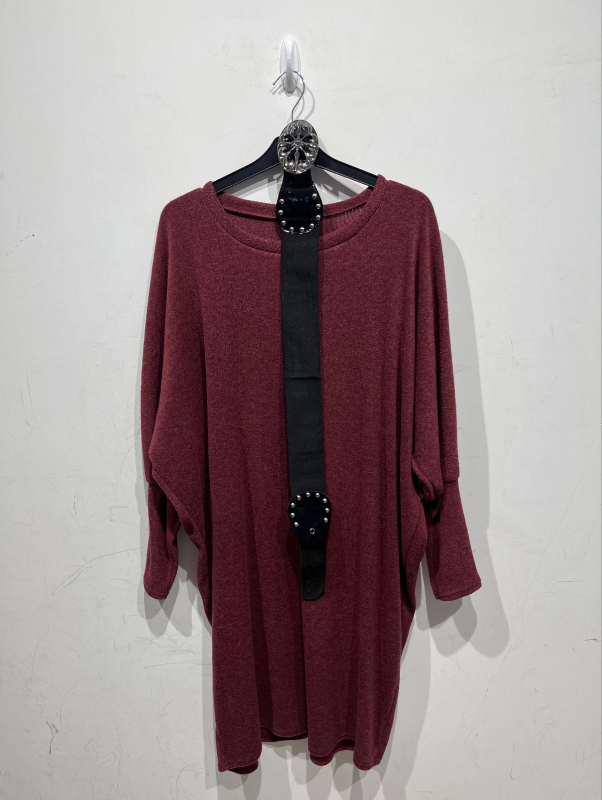 Robe-pull épaisse avec ceinture grande taille