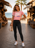 T-Shirt Nike Femme Rose Court | Coupe Regular | 100% Coton — Taille XXL