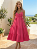 Robe longue à bretelles fines