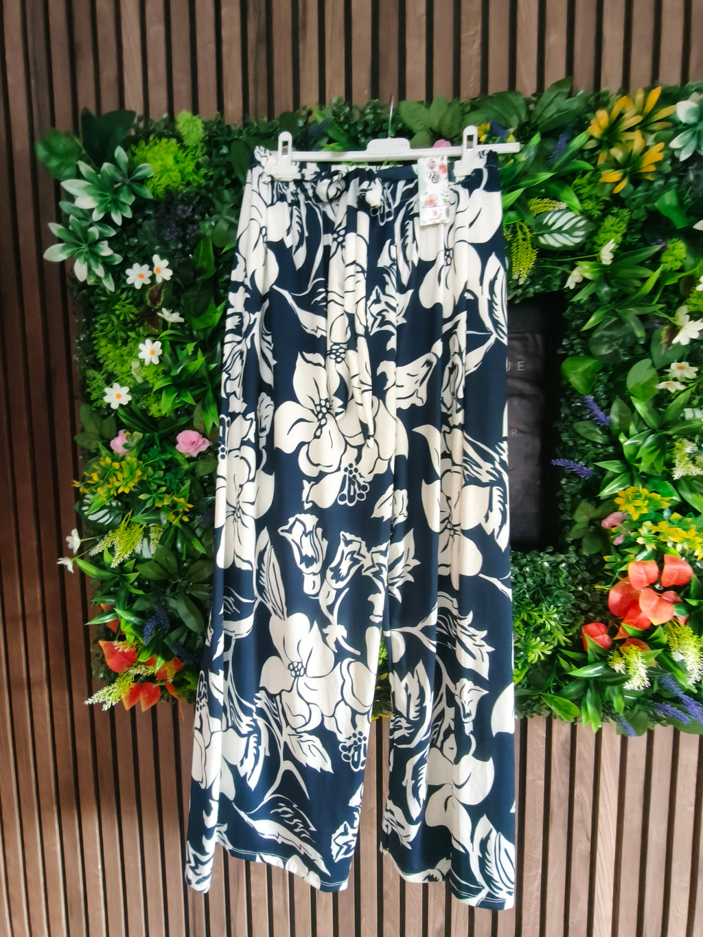 Grande taille Pantalon imprimé motif - Bleu ou Noir