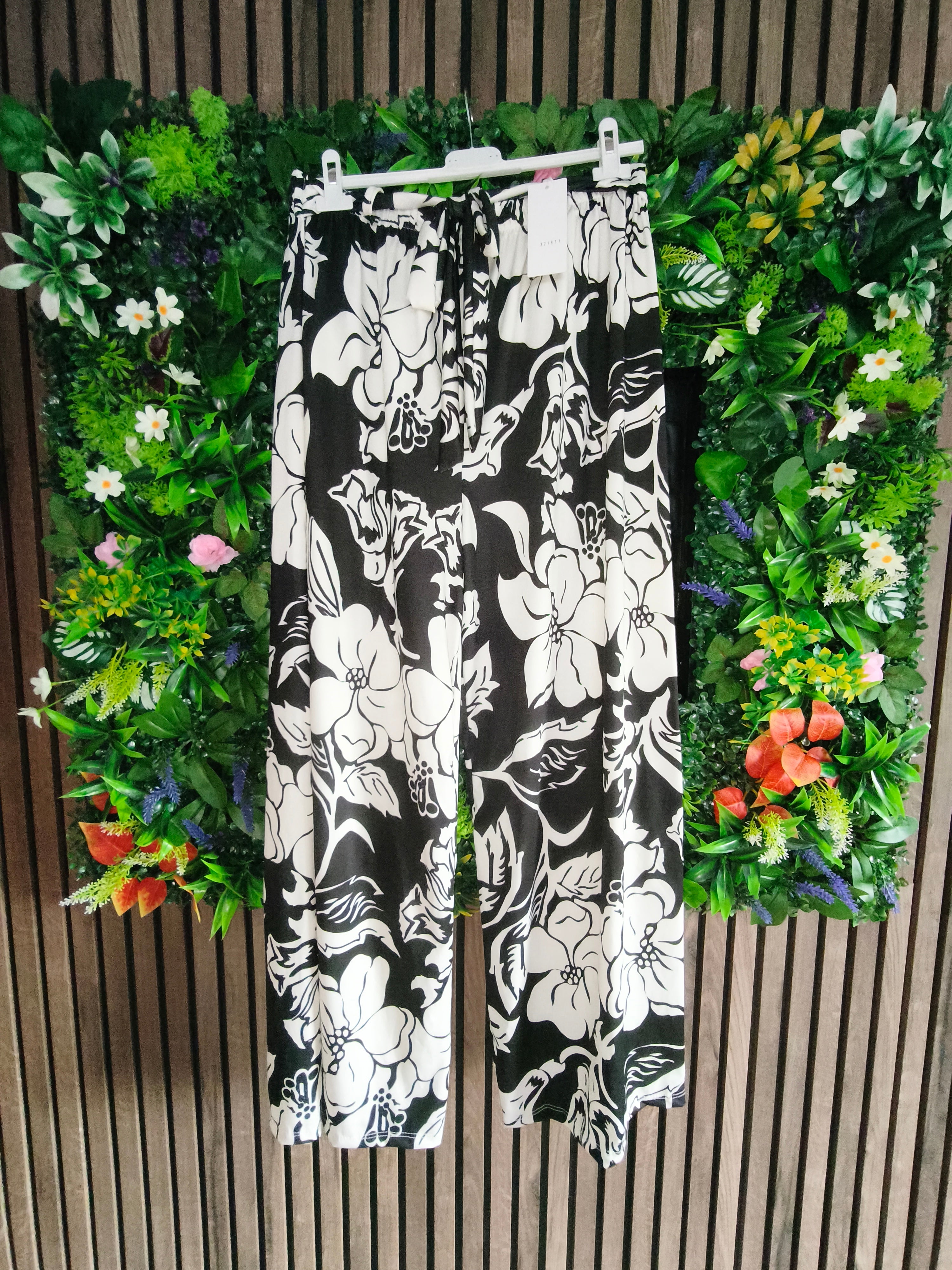 Grande taille Pantalon imprimé motif - Bleu ou Noir