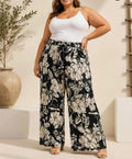 Grande taille Pantalon imprimé motif - Bleu ou Noir