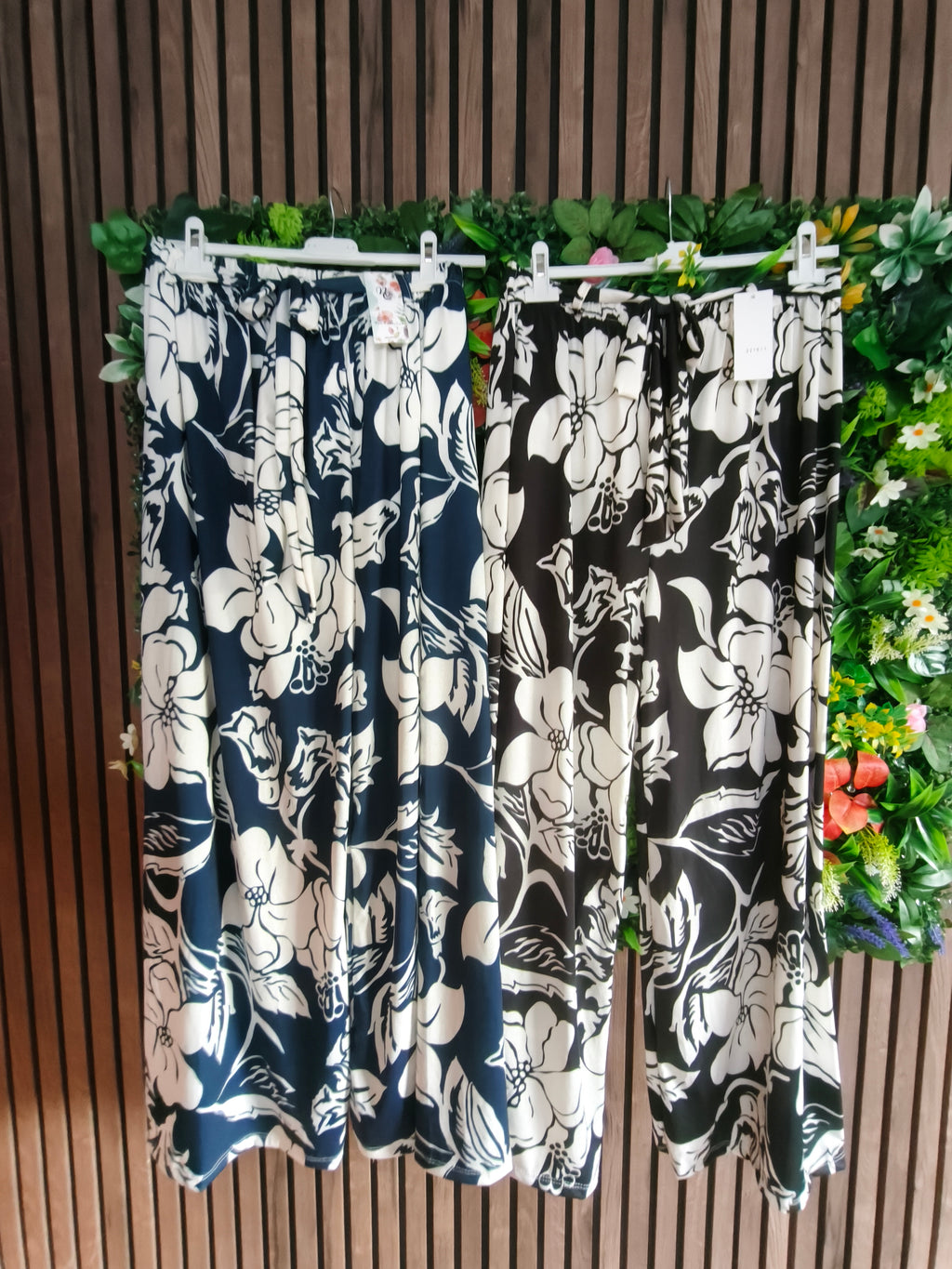 Grande taille Pantalon imprimé motif - Bleu ou Noir