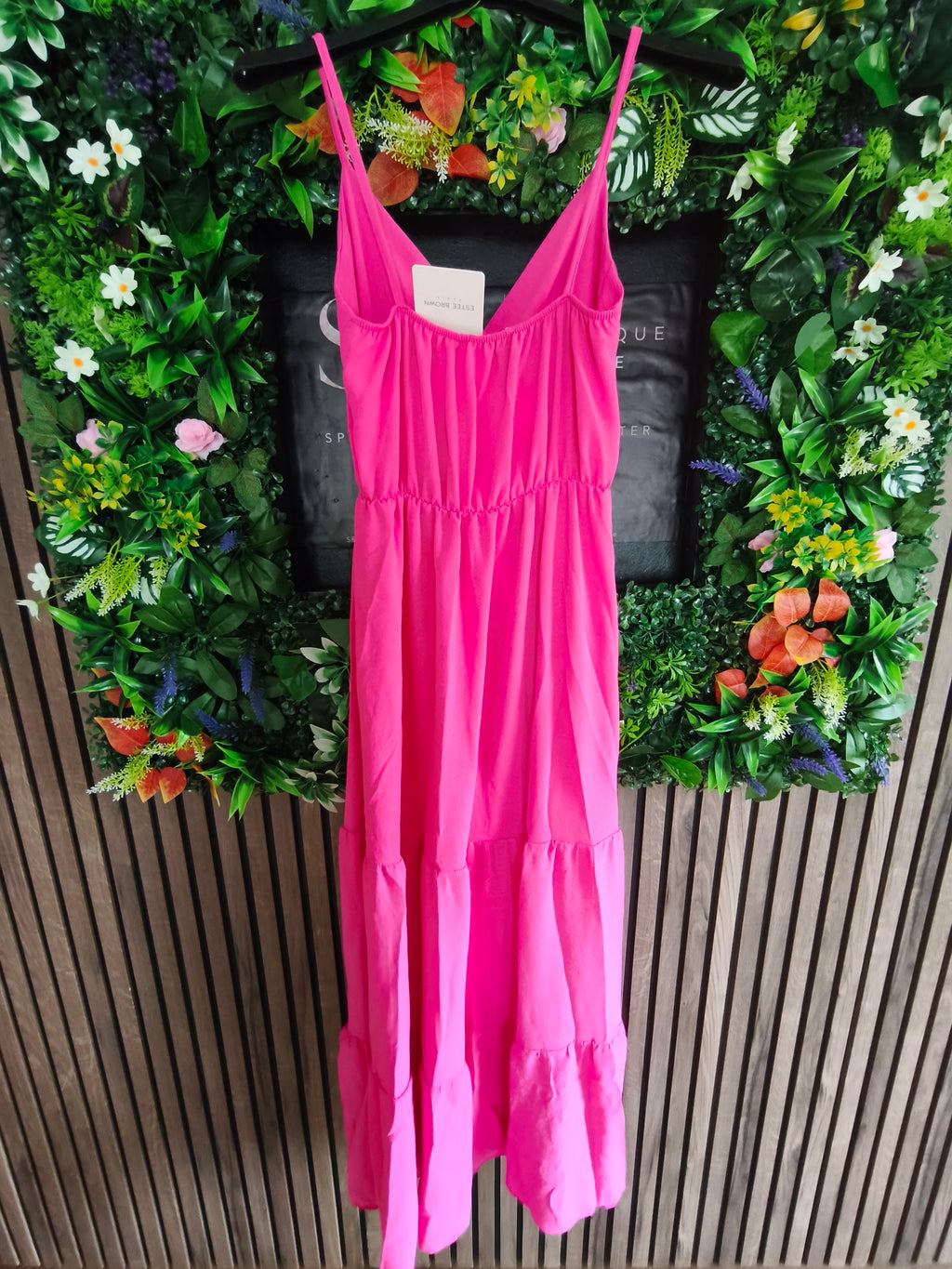 Robe longue à bretelles fines