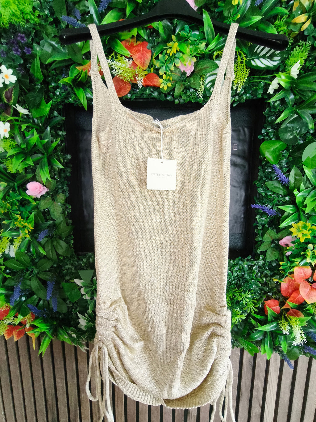 Robe courte lurex en viscose