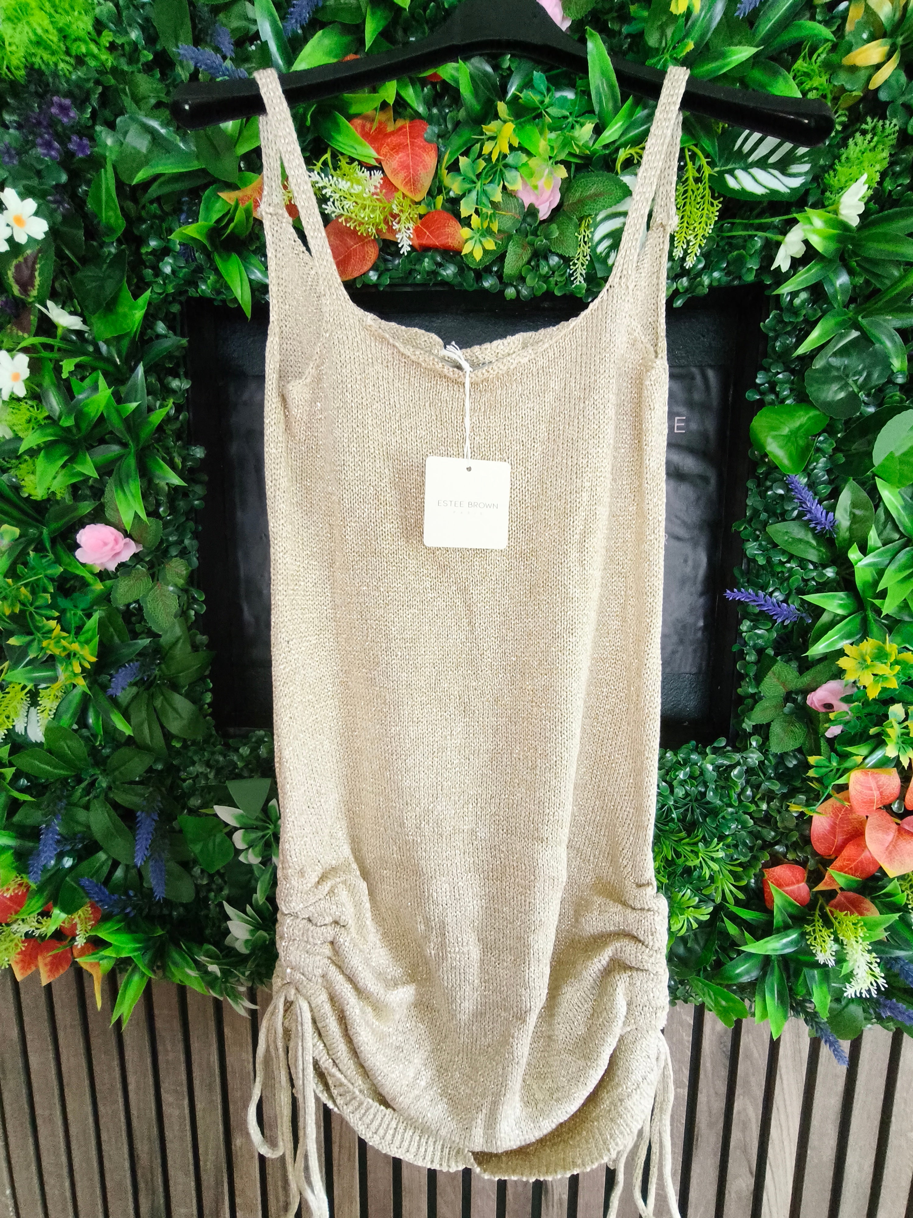 Robe courte lurex en viscose