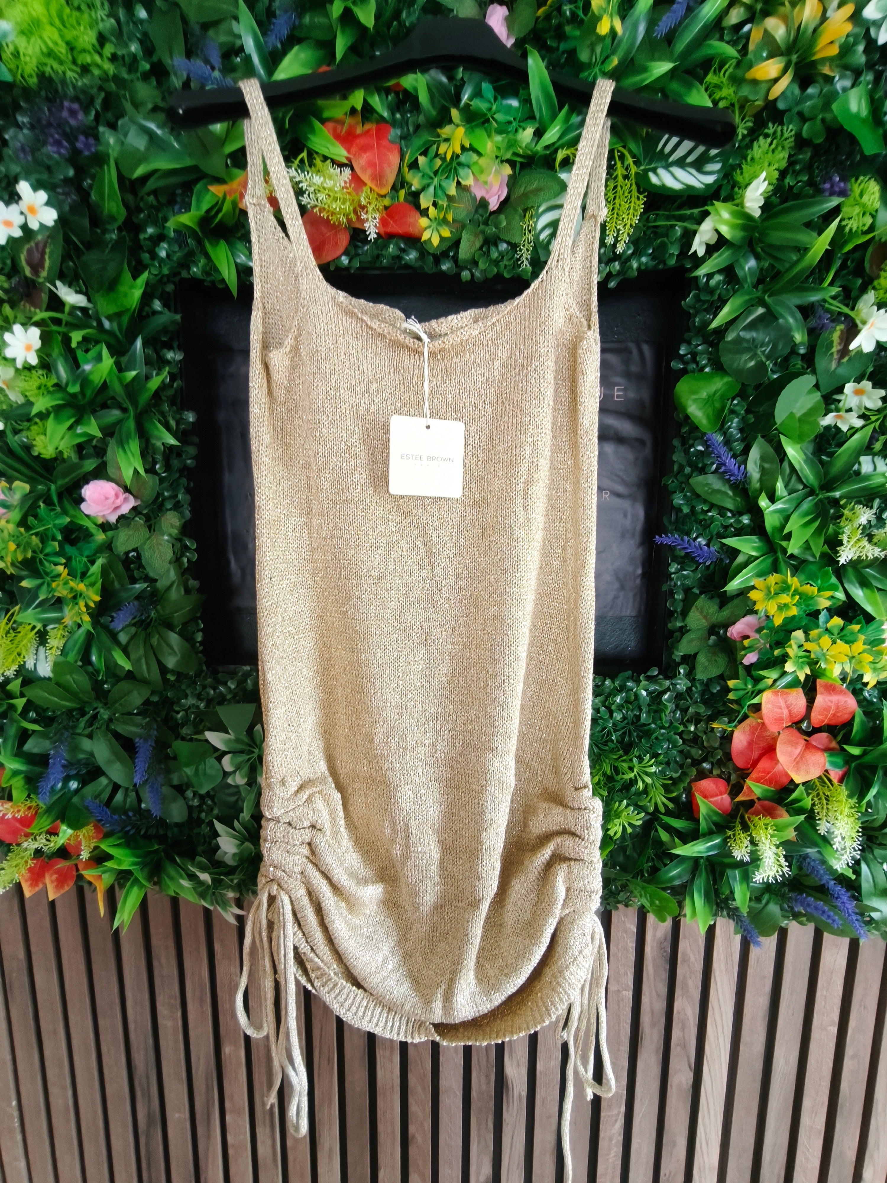 Robe courte lurex en viscose