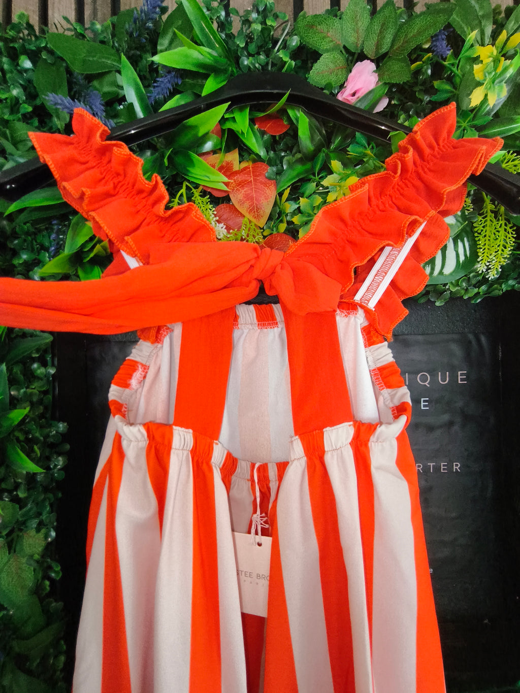 Robe longue à rayures