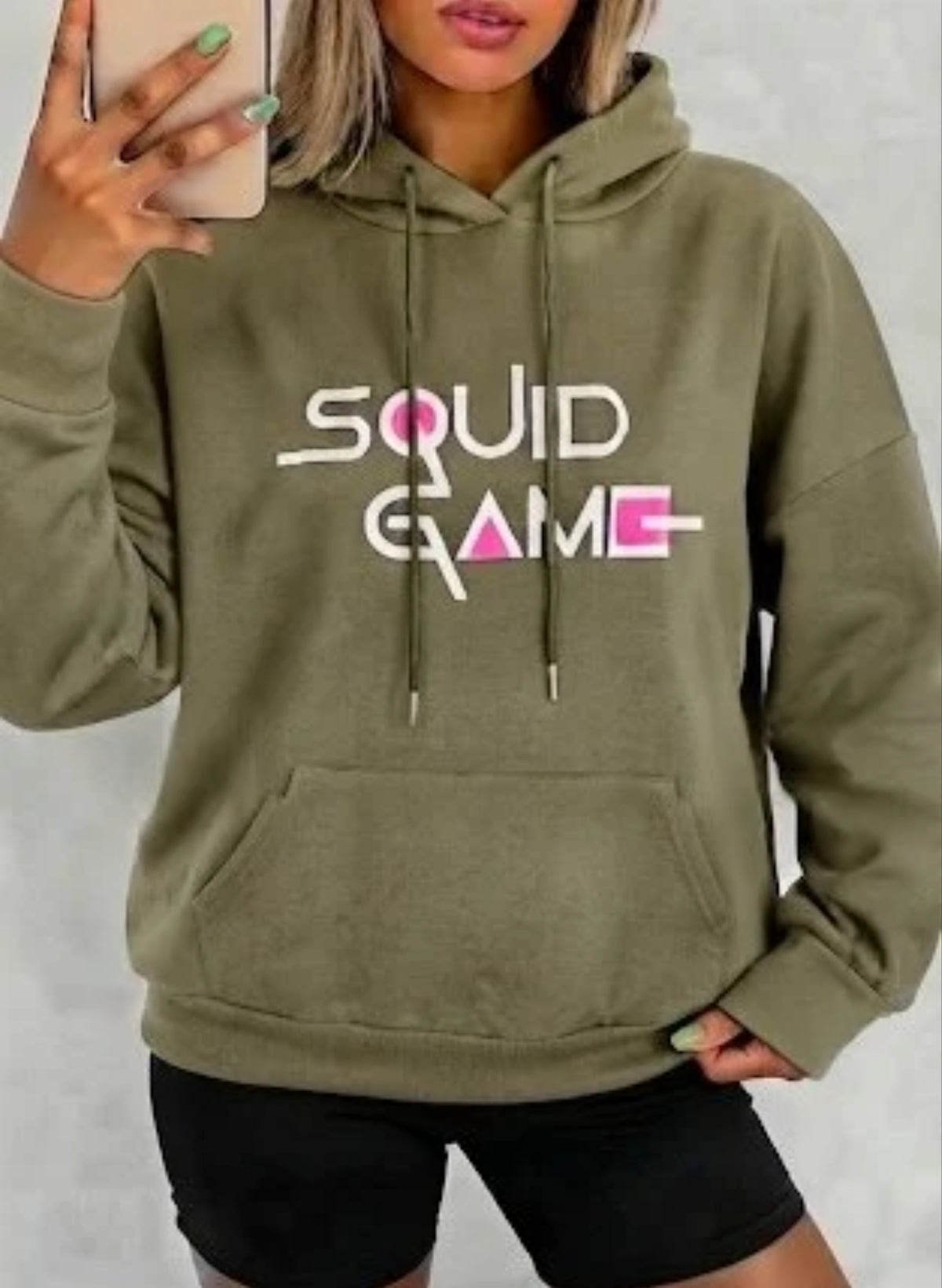 Sweat à capuche en coton extensible femme